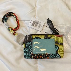Vera Bradley: Flower Shower Zip ID Lanyard